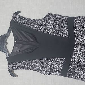 Black and White Pleated Dresd